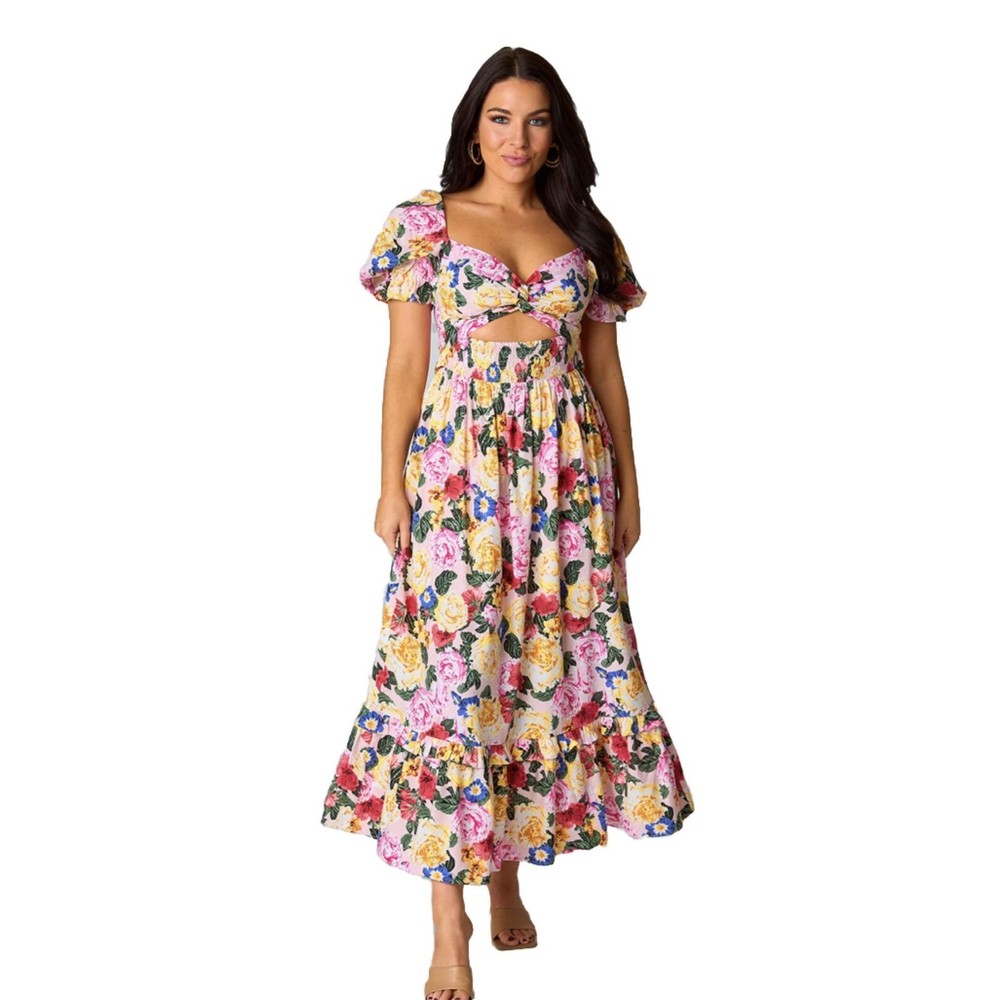 BuddyLove ROSS CUT OUT MIDI‎ DRESS - MONET Size Medium